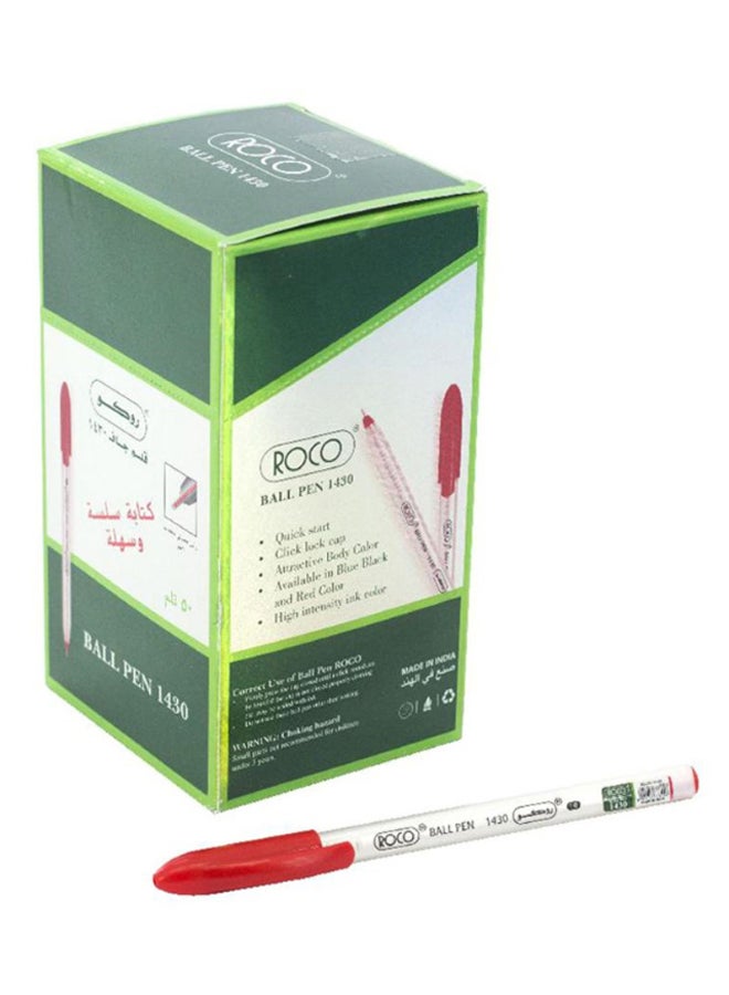 روكو قلم حبر جاف للكتابة أبيض/أحمر - Image 2