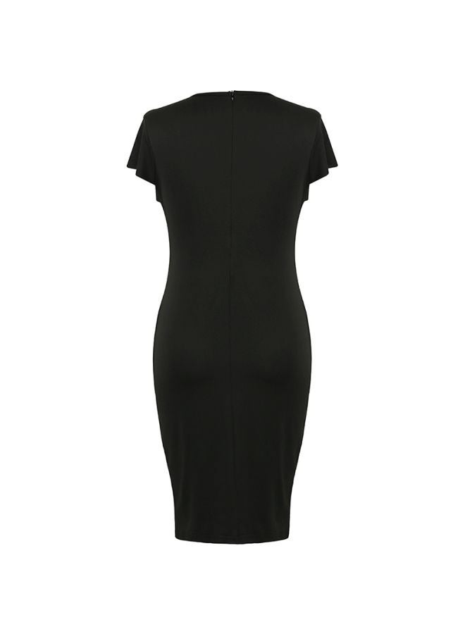 Generic - Slim Fit Midi Dress Black - Image 1