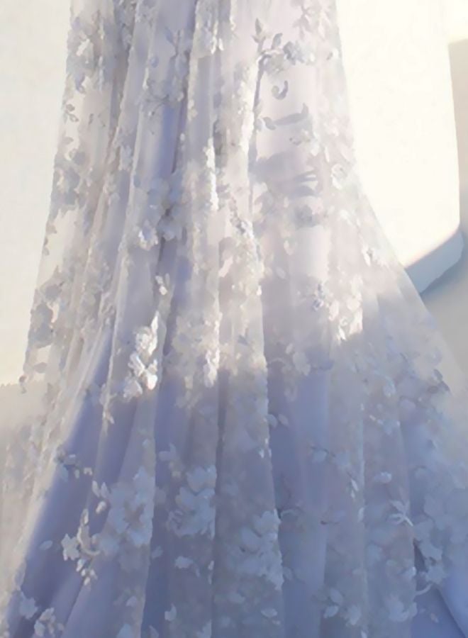 V-Neck Sling Maxi Dress White  - Image 3