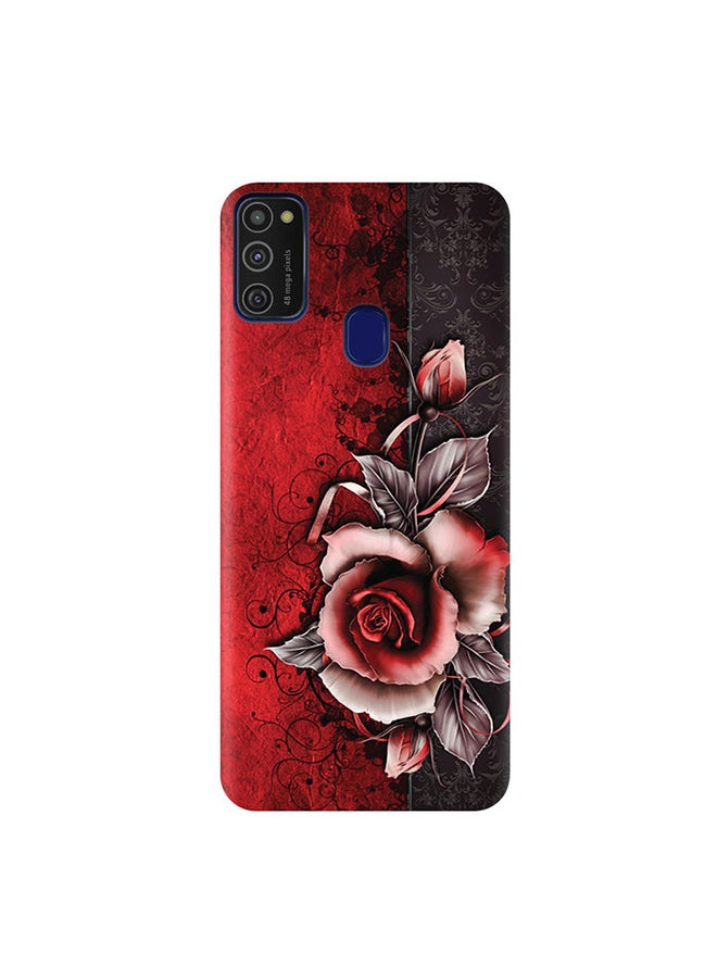إيه إم سي ديزاين غطاء حماية بتصميم وردة كلاسيكية لهاتف سامسونج جالاكسي M21 متعدد الألوان - Image 2