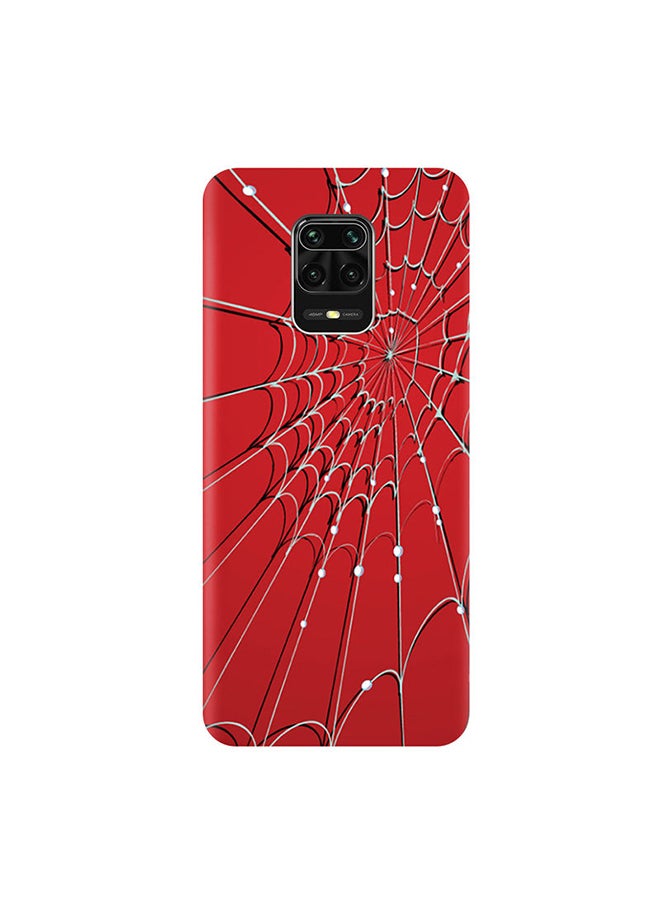 إيه إم سي ديزاين غطاء حماية بتصميم شبكة عنكبوت لهاتف شاومي ريدمي نوت 9S أحمر - Image 2