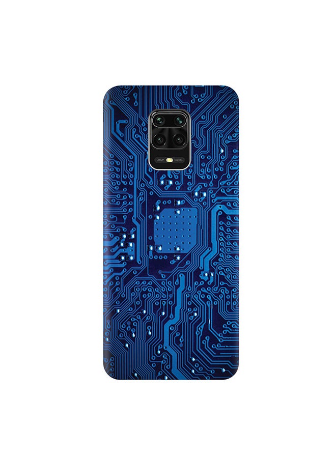 إيه إم سي ديزاين غطاء حماية بتصميم لوحة دارة كهربائية لهاتف شاومي ريدمي نوت 9S أزرق - Image 2