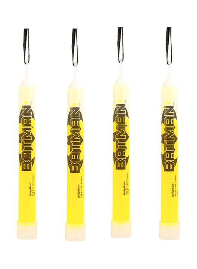 أمسكان مجموعة عصي مضيئة بطبعة كلمة "Batman"، من 4 قطع 6بوصة - Image 1