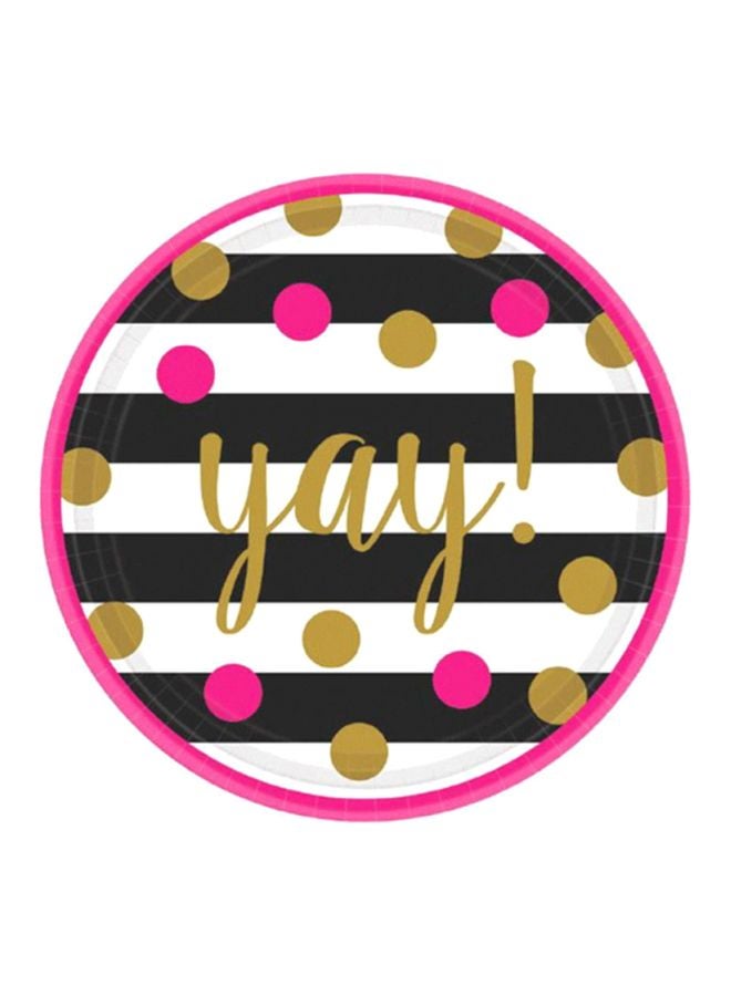 Amscan 18-Piece Grad Confetti Paper Plates Set 7inch