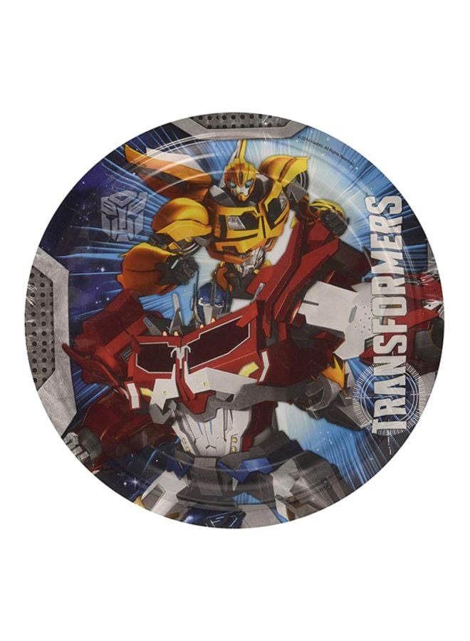 Amscan 8-Piece Transformers Plates Set 9inch - Image 1