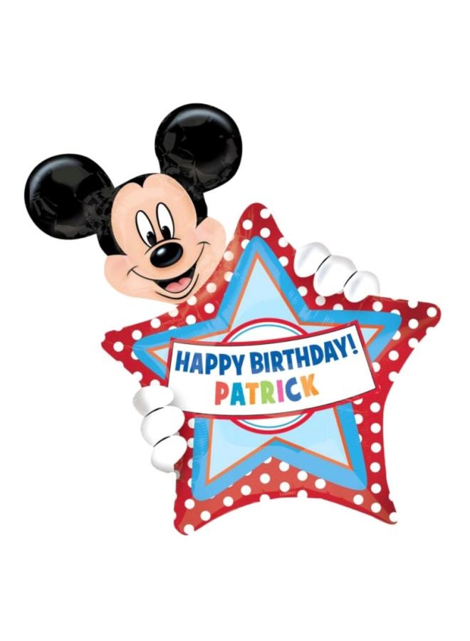 Amscan Mickey Mouse Personalized Happy Birthday Balloon P40 30inch - Image 1