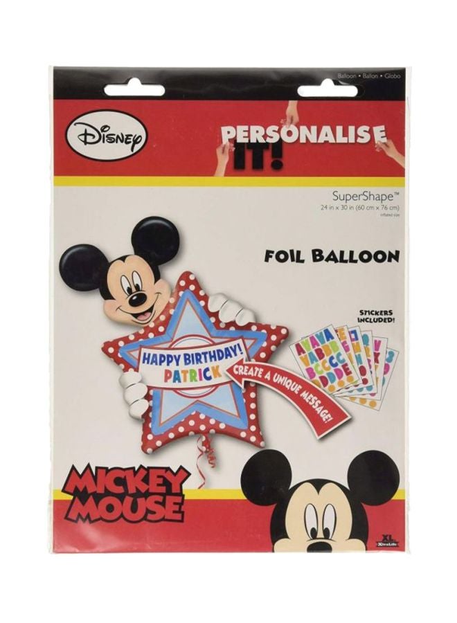 Amscan Mickey Mouse Personalized Happy Birthday Balloon P40 30inch - Image 2