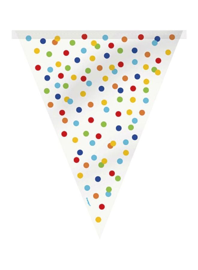 يونيك قماش رايات منقطة بألوان قوس قزح 12قدم - Image 1