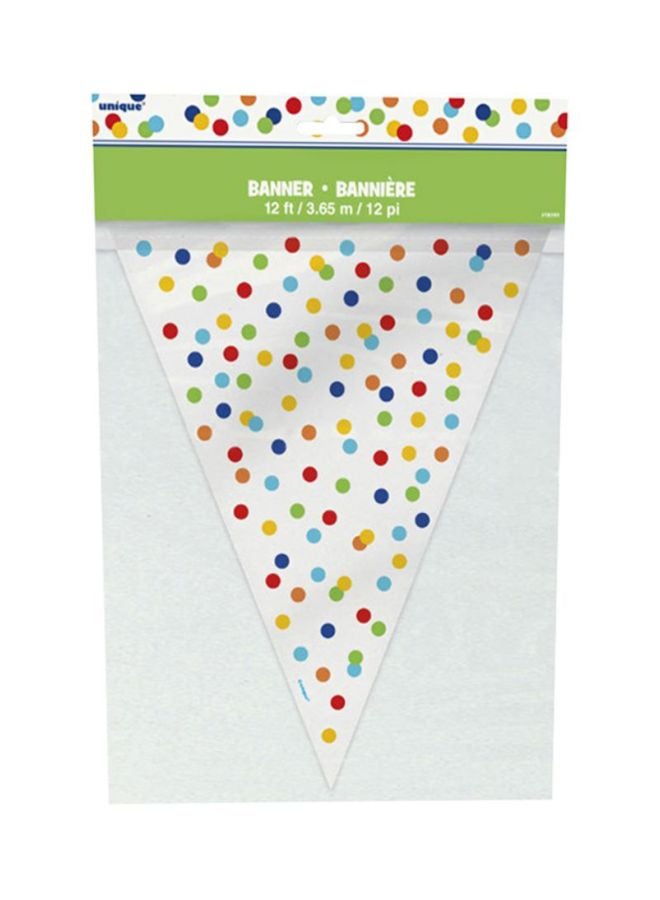 يونيك قماش رايات منقطة بألوان قوس قزح 12قدم - Image 2