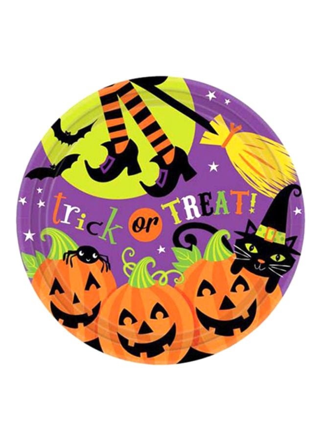 Amscan 18-Piece Witches Crew Round Plate Set 7inch - Image 1