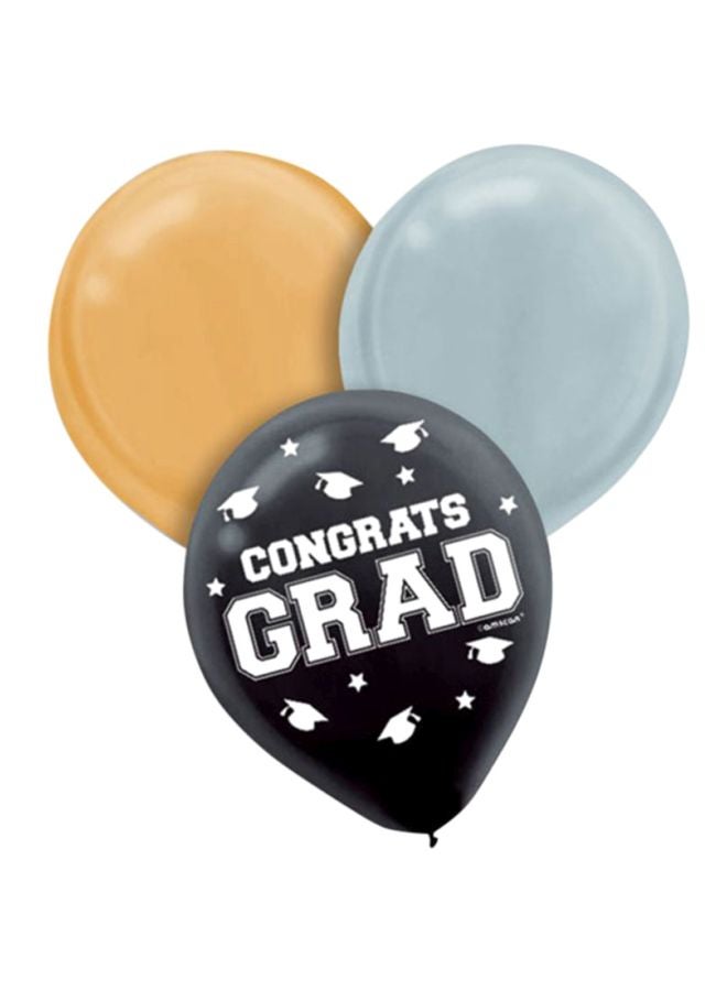 Amscan 72-Piece Graduation Latex Balloons Set 12inch