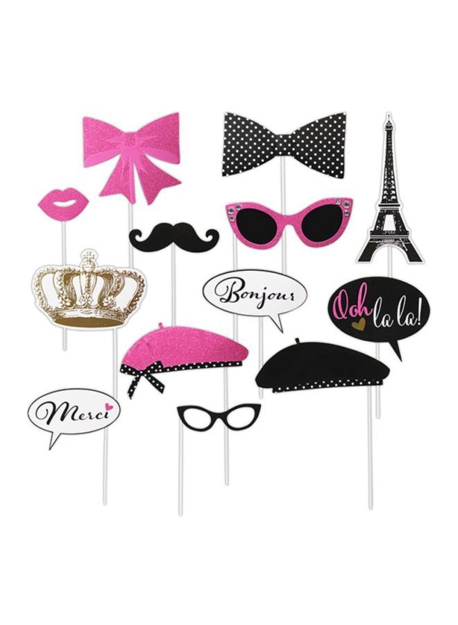Amscan 13-Piece A Day In Paris Photo Props Kit 14 x 8.5 x 0.3inch - Image 1