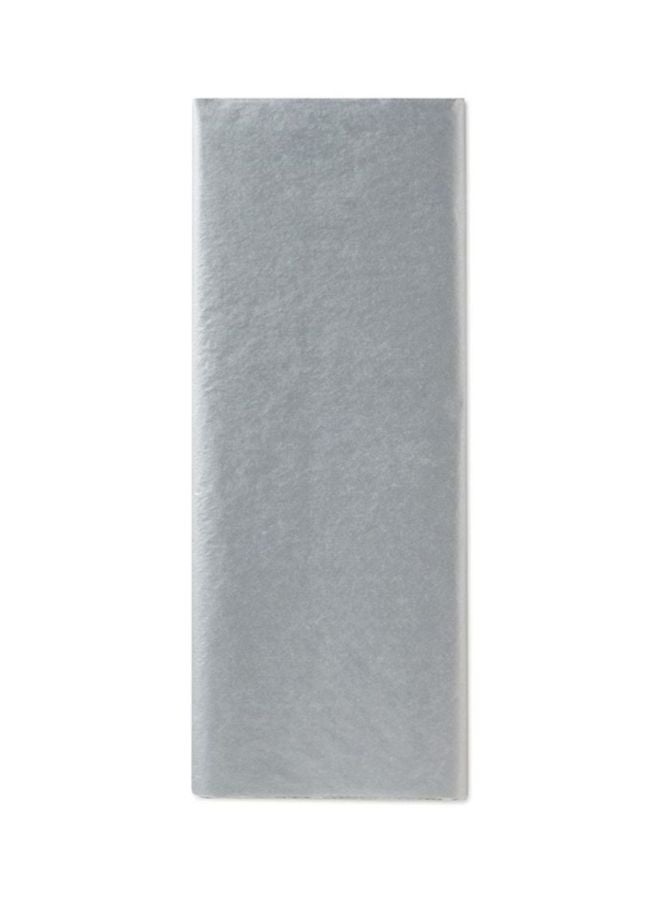 Unique 5 Metalli c Silver Tissue SheetsPack Of 5 20x20inch  - Image 1