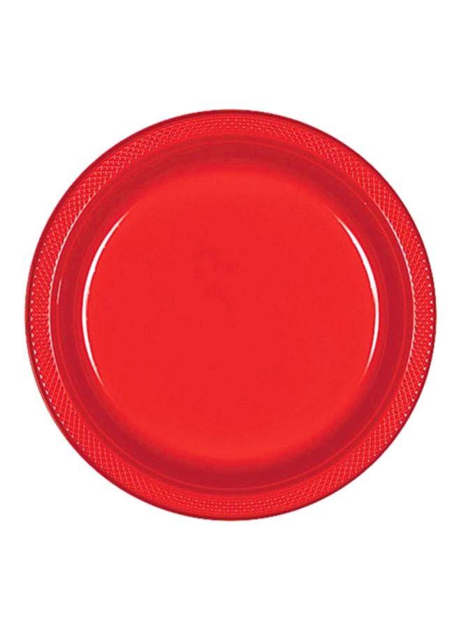 Amscan 20-Piece Plastic Round Shaped Plates Set 10.25inch Tableware Party Supplies 10.25inch