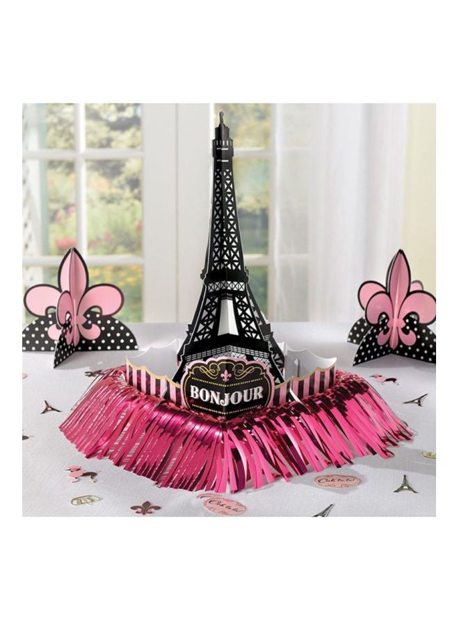 أمسكان طقم تزيين طاولة بتصميم برج إيفل في باريس من 3 قطع 1xLarge Centrepiece 36.8, 2xSmall Centerpiece 18.7, 20xConfetti 5سم - Image 2