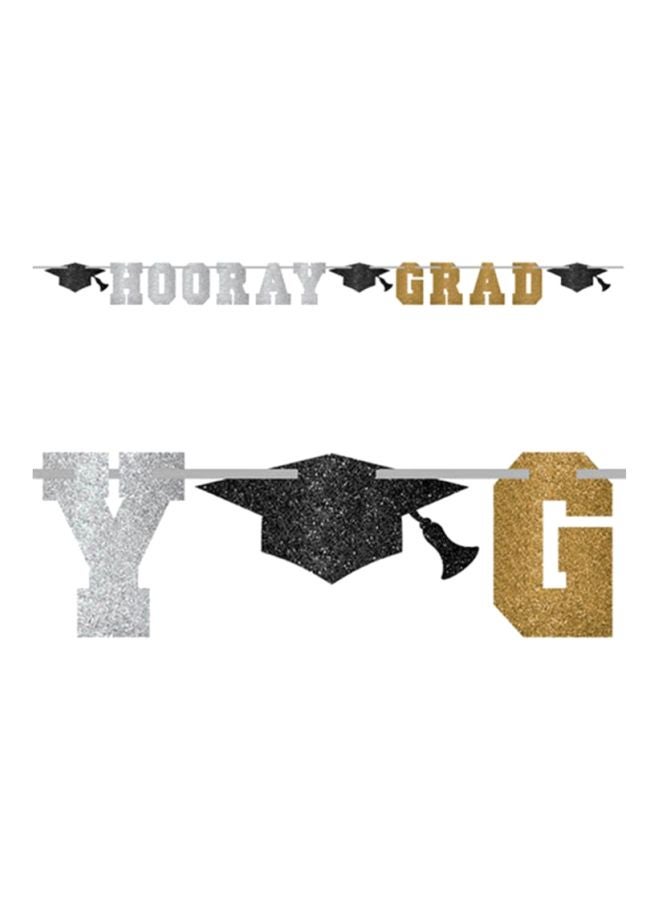 Amscan Hooray Grad Ribbon Letter Banner