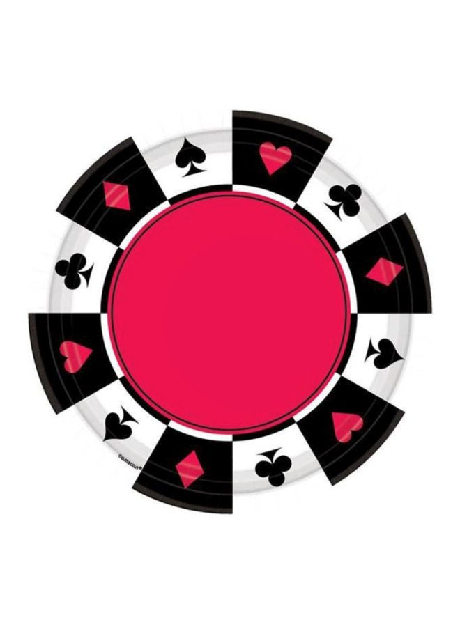 Amscan 8-Piece Place Your Bet Plate Set 10.5inch