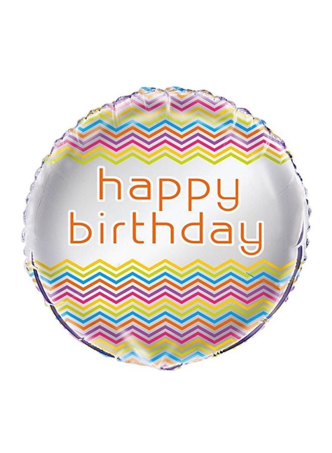 Unique Chevron Foil Birthday Balloon 46cm - Image 1