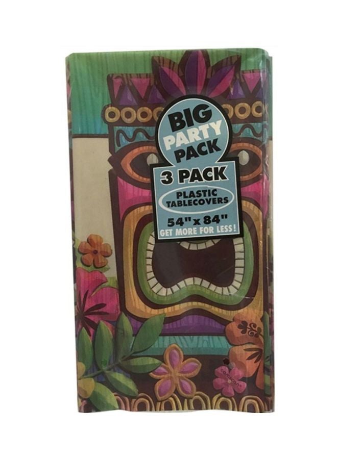 Amscan 3-Piece Tropical Tiki Table Cover Set - Image 1