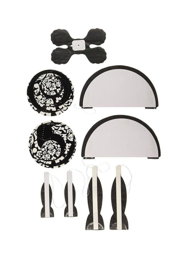 Amscan 9-Piece Damask Party Decorating Kit for Wedding Decorations Party Supplies - Image 1