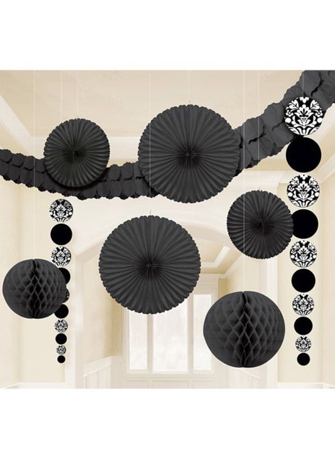 Amscan 9-Piece Damask Party Decorating Kit for Wedding Decorations Party Supplies - Image 3