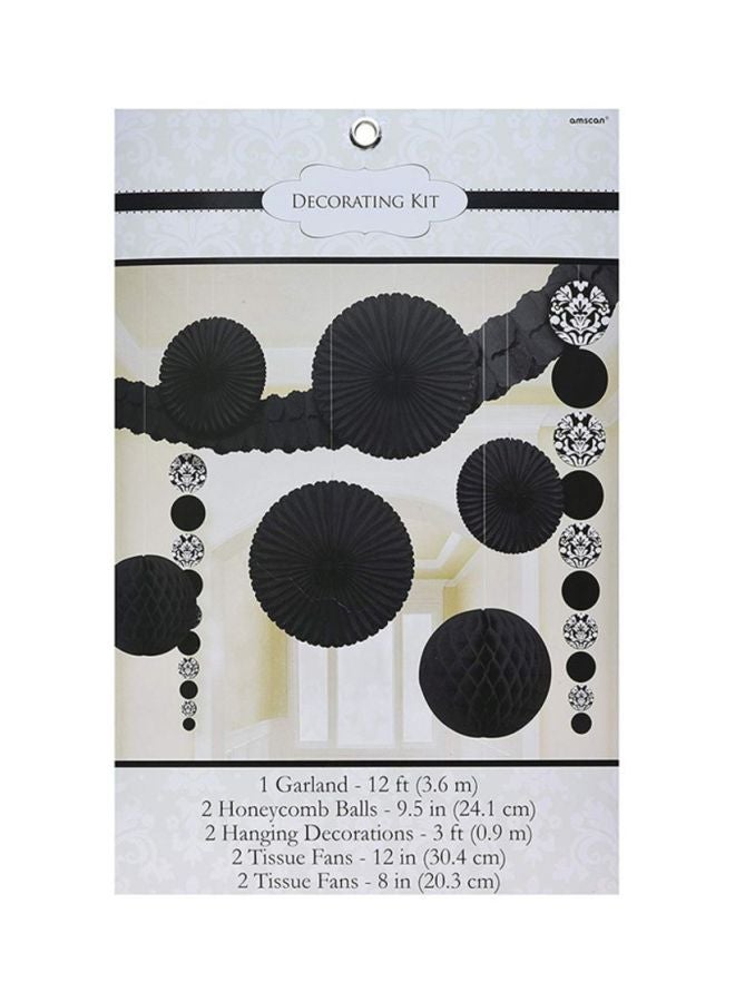 Amscan 9-Piece Damask Party Decorating Kit for Wedding Decorations Party Supplies - Image 2