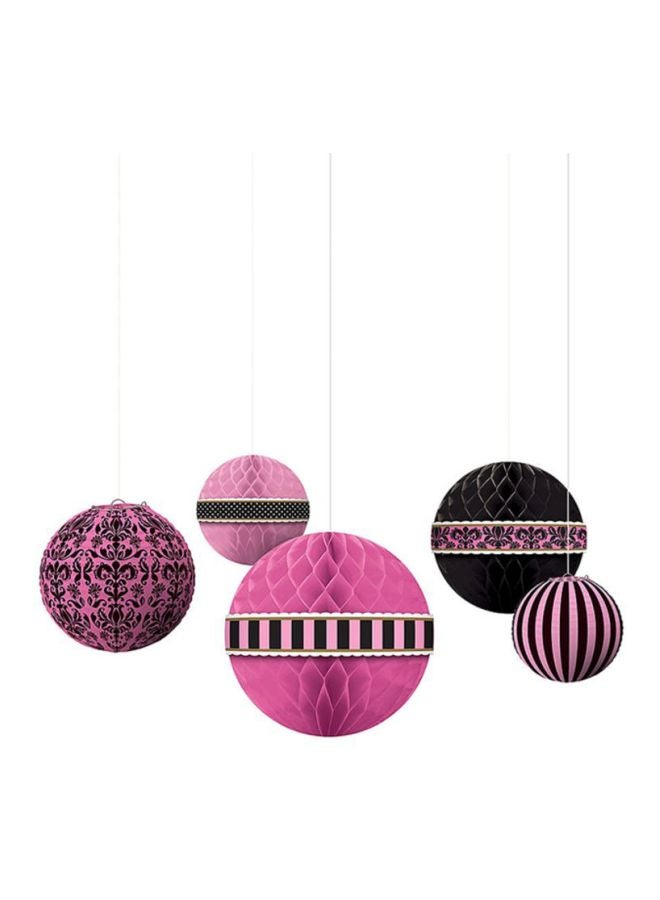 Amscan 5-Piece A Day In Paris Hanging Decoration Set Party Supplies - Image 1