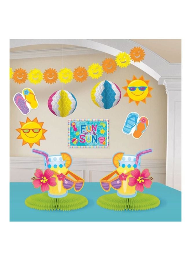 Amscan 10-Piece Fun In The Sun Room Decorating Kit Party Supplies - Image 3