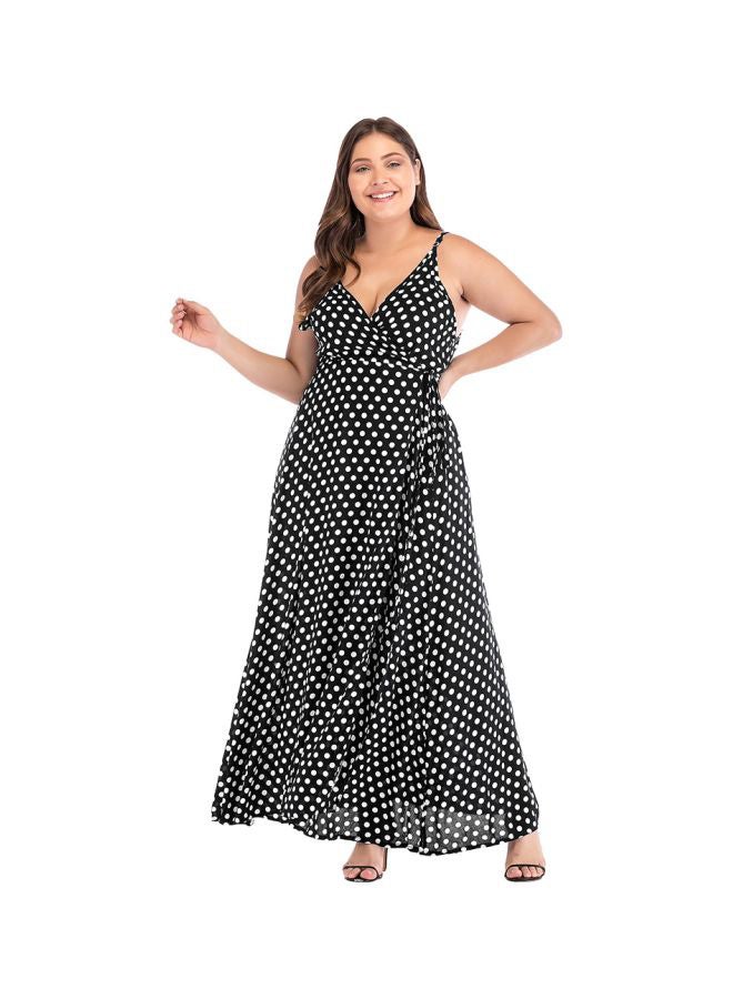 Polka Dotted Maxi Dress Black/White - Image 1