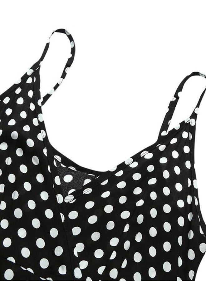 Polka Dotted Maxi Dress Black/White - Image 2
