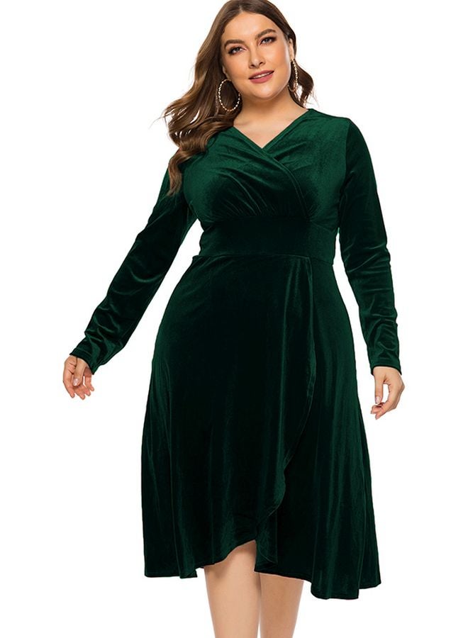 Generic Crossover Detailed Dress Army Green  - Image 1