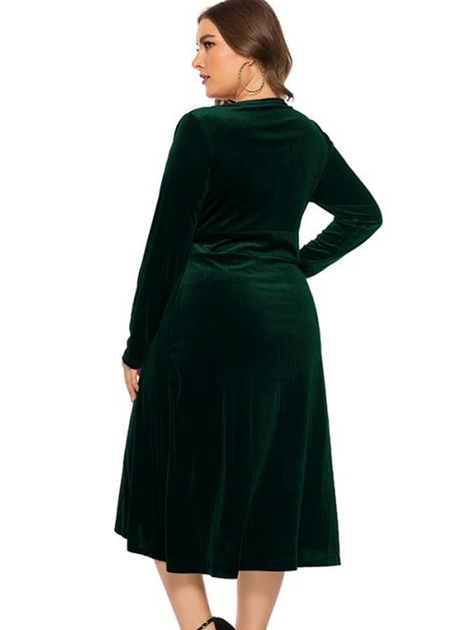 Generic Crossover Detailed Dress Army Green  - Image 2