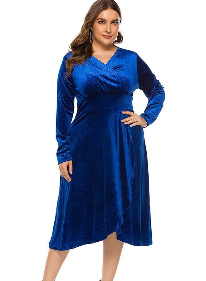 Generic Crossover Detailed Dress Blue  - Image 1