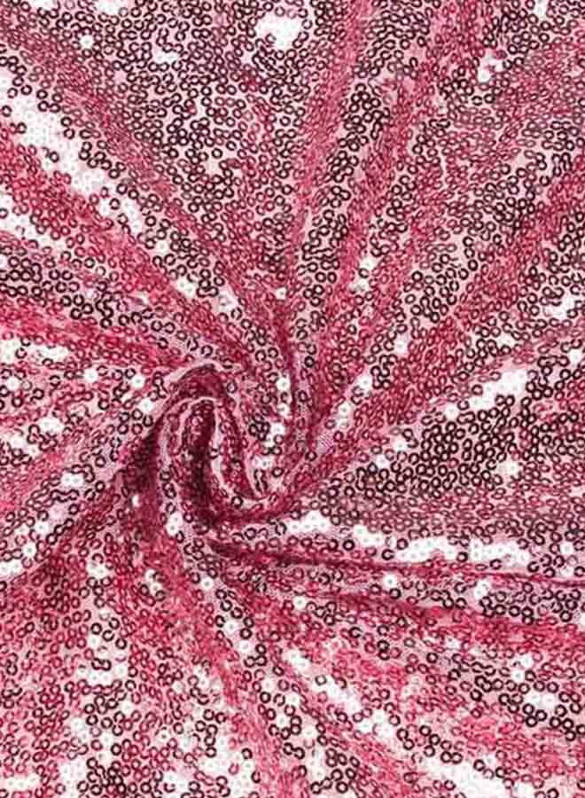 Generic - Round Neck Sequins Mini Dress Pink - Image 1