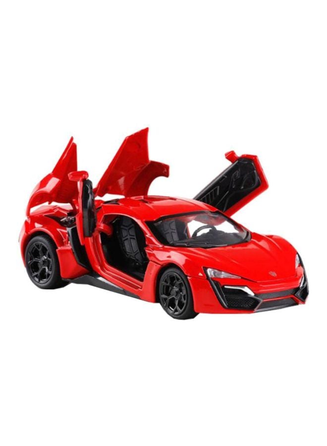Unique Lykan Hypersport Running Alloy Car Red - Image 1