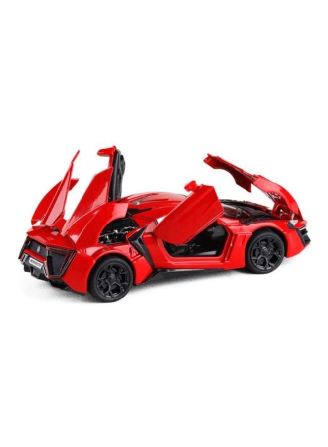 Unique Lykan Hypersport Running Alloy Car Red - Image 2