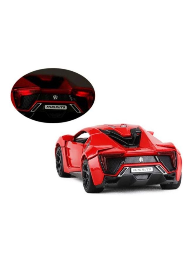 Unique Lykan Hypersport Running Alloy Car Red - Image 3