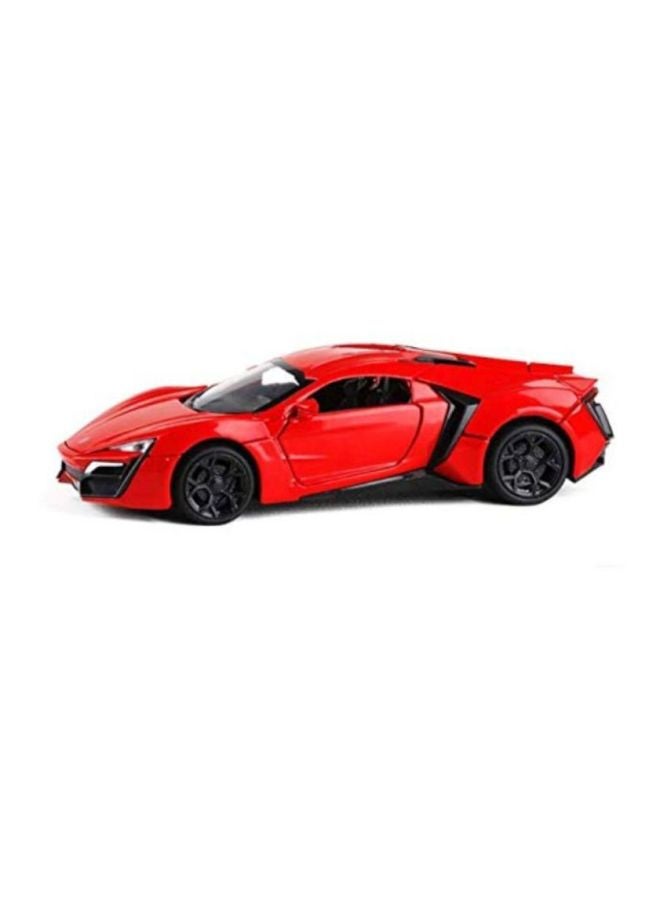 Unique Lykan Hypersport Running Alloy Car Red - Image 4