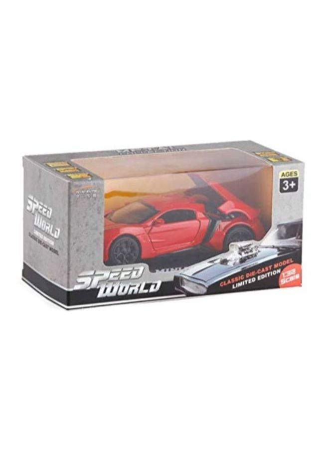 Unique Lykan Hypersport Running Alloy Car Red - Image 5