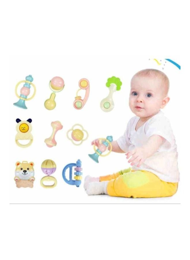 يونيك طقم خشخيشة أطفال وعضاضة أسنان حساسة مكون من 10 قطع - Image 4