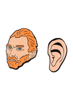 Beauenty 2-Piece Van Gogh Face And Ear Metal Pin Set  - Image 1