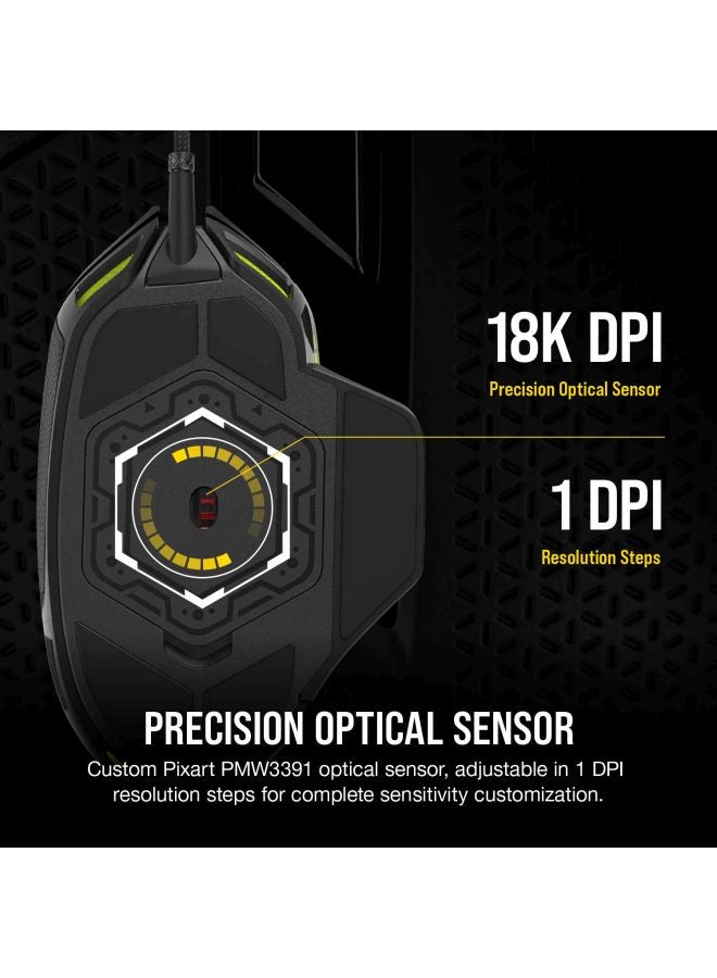 CORSAIR Nightsword RGB Tunable FPS/MOBA Wired Gaming Mouse - Image 5