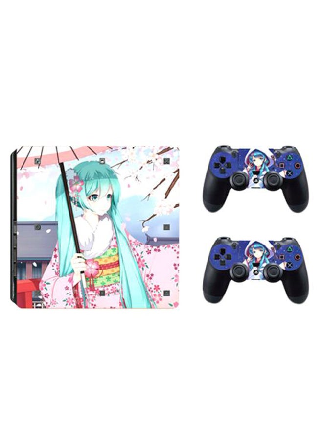 DATA FROG - Anime Print Skin For PlayStation 4 Slim Console And Controller - Image 1