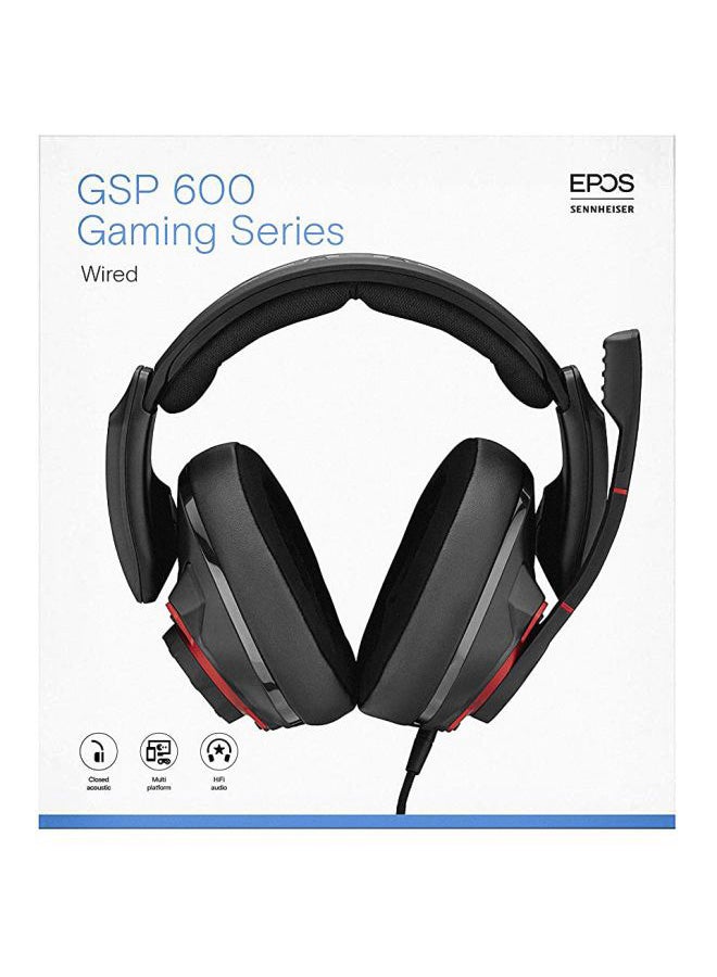 سنهيسر - سماعات رأس GSP 600 احترافية سلكية للألعاب مع ميكروفون - أسود/ أحمر - Image 1