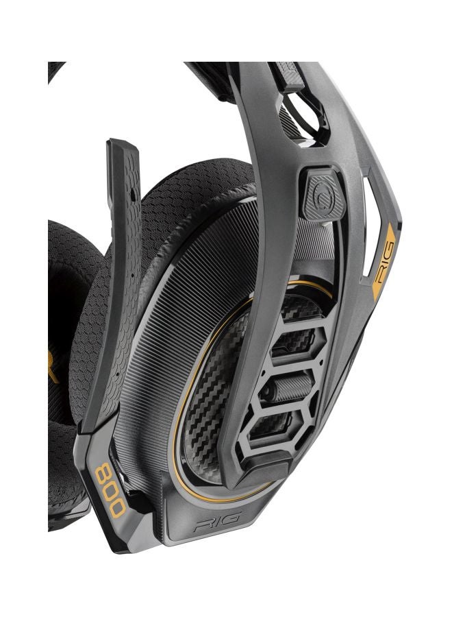 بلانترونيكس سماعات رأس RIG 800HD لاسلكية بتصميم يغطي الأذن مع ميكروفون للألعاب، لون أسود - Image 3