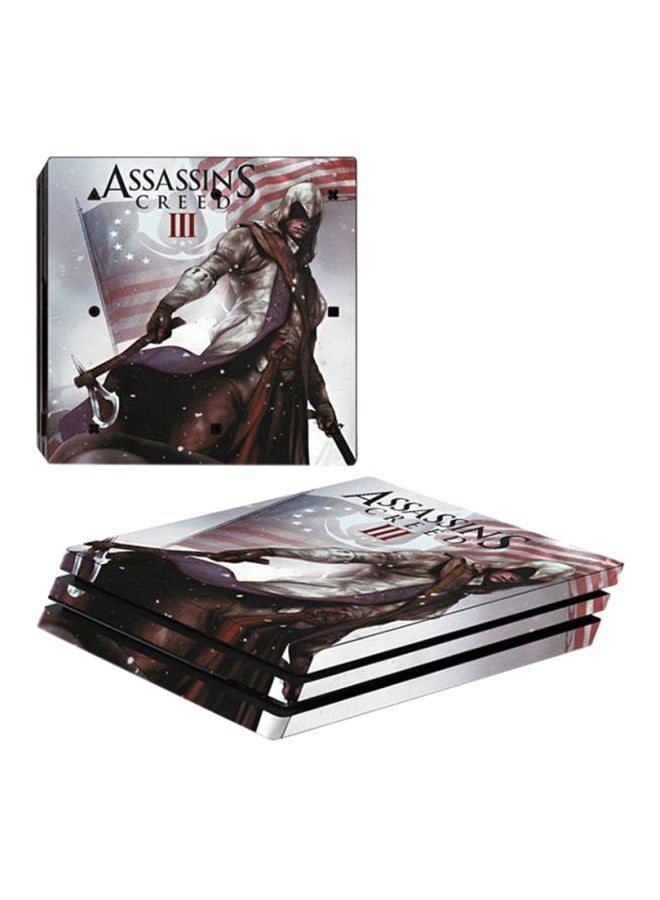 داتا فروج - ملصق خارجي بطبعة مستوحاة من لعبة "Assassins Creed" لذراع تحكم وجهاز ألعاب بلايستيشن 4 برو بألوان متعددة - Image 1
