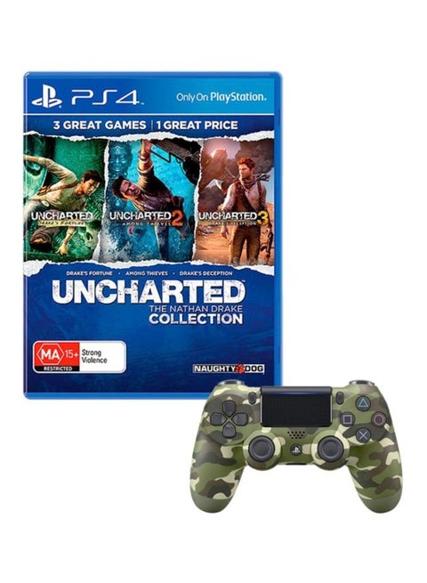 Uncharted: The Nathan Drake Collection (Intl Version) With DualShock 4 Controller - Adventure - PlayStation 4 (PS4)