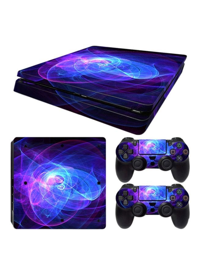 DATA FROG - 3-Piece Printed Sticker For PlayStation 4 Slim Console And Controller - Image 1