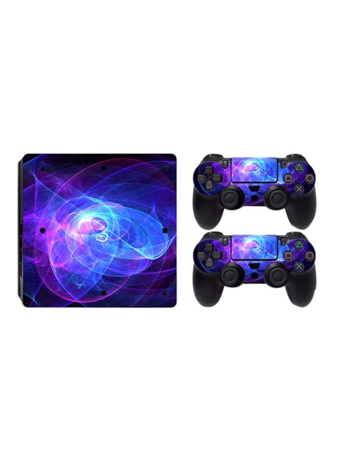 DATA FROG - 3-Piece Printed Sticker For PlayStation 4 Slim Console And Controller - Image 1