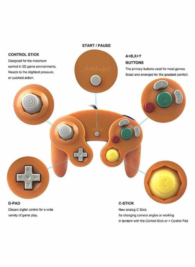 DATA FROG Wired USB Game Controller For Nintendo Gamecube/Mac - Multicolour  - Image 3